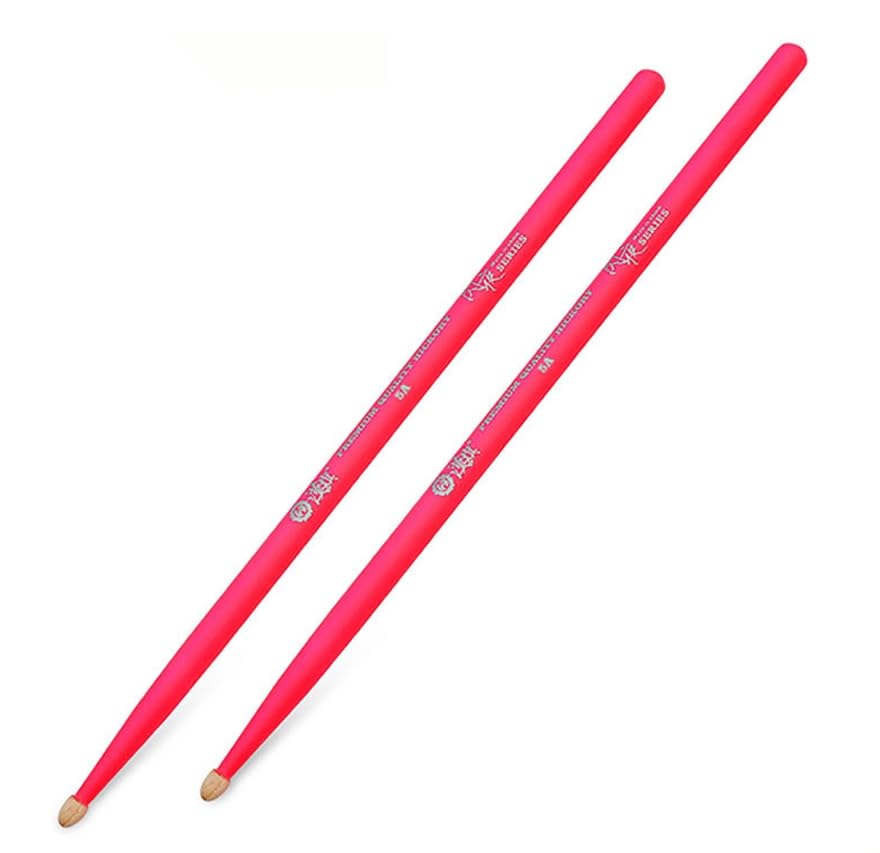 pałeczki perkusyjne 1 para 5a świecących pałeczek perkusyjnych Jazz 7A American Classic Hickory Drumsticks(Red,7A)