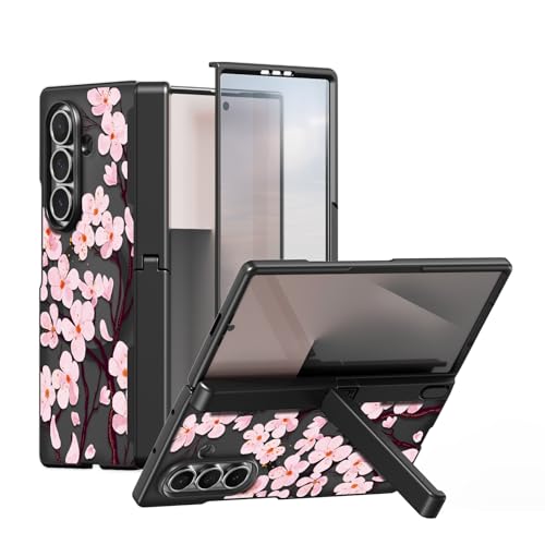 Rosarnnah Magnetic Samsung Galaxy Z Fold 7�p �P�[�X - Magsafe�Ή� - ���� [�X�N���[���v���e�N�^�[] [�q���W�ی�] [�L�b�N�X�^���h] - �t���{�f�B�ی�P�[�X - ���u���b�N