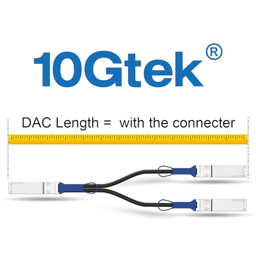 Image of 10Gtek for Mellanox MCP7H00-G003 100Gb /s to 2x50GbE (QSFP28 to 2xQSFP28) Direct Attach Copper Splitter Cable, Breakout Passive Copper Hybrid Cable, ETH, 3-Meter