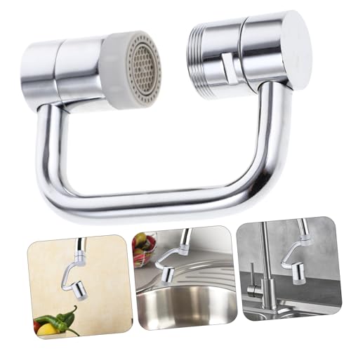 Extensor de grifo ajustable y giratorio de acero inoxidable para lavabo y cocina 6