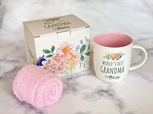 Triple Gifffted Grandma Gifts from Grandkids - Best Grandma Ever Coffee Mug and Socks, Great Gift from Grandson Granddaughter, Grandchildren, Greatest Grandparents Birthday, Christmas, Mothers Day