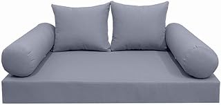 DBM IMPORTS Style4 AD001 Crib Size 5PC Knife Edge Outdoor Daybed Mattress Cushion Bolster Pillow Complete Set