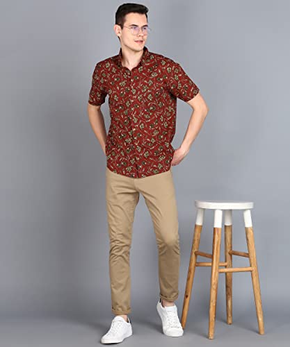Image of BLOCKS OF INDIA Cotton Hand Block Print Half Sleeves Summer Shirt for Men