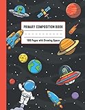 Space : Primary Composition Book: with Drawing Space and Dotted midline for Grades k-2 (1/2 Ruling Sheets with Picture Story)