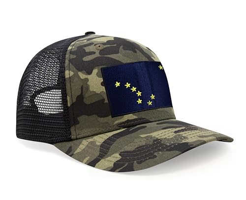 Image of International Tie State Hat for Men and Women, Adjustable Snapback Trucker Baseball Cap with Embroidered Patch