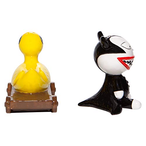 Enesco Disney Ceramics The Nightmare Before Christmas Scary Teddy And Killer Duck Salt And Pepper Shaker Set, 3 Inch, Multicolor #TOP3
