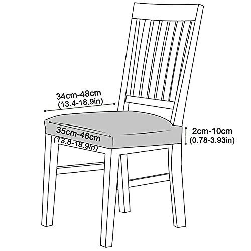 Bestenrose Chair Seat Covers for Dining Room PU Leather Chair Covers Waterproof Dining Chair Seat Cushion Protectors Chair Slipcovers (Coffee - Image 4