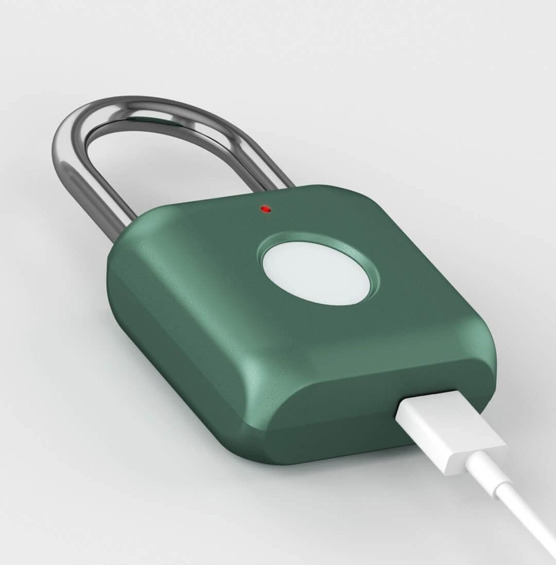 Fingerprint Padlock, Smart Keyless Lock for Locker, Backpack, Suitcase, Travel Luggage,Cabinet, Drawer, Indoor, School Locker Lock,Porta USB Rechargea