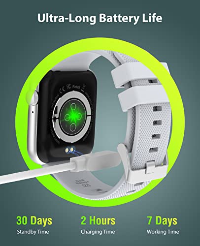 Smart Watch For Men Women Android Iphone, Activity Trackers And Smartwatches With Bluetooth Call(Answer/Dial), 1.85" Hd Touch Screen Fitness Heart Rate Spo2 Sleep Blood Pressure Monitor Pedometer #TOP6