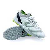 SENDA Pampa Pro Turf Soccer Shoes, Men's Size 9 / Women's Size 10, White/Grey/Lime