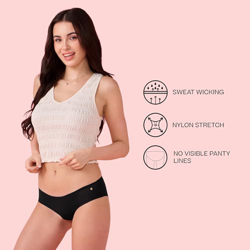 Image of Enamor Innovations Invisi, All Day Comfort, Low Waist Bikini Panty for Women - No Visible Panty Lines, Sweat Wicking, Free Cut, Regular Coverage - PB40