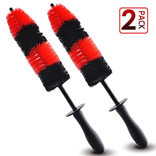 BOKA 2 Pack Tire Wheel Brush No Scratches 17 inch Long Soft Bristle