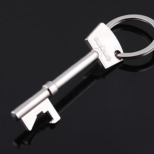 New Stainless Steel Key Shaped Keychain Bottle Opener Buckle Wine Beer