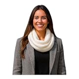 WARMIKUNA Winter Cashmere scarf infinity,modern Design (BEIGE)