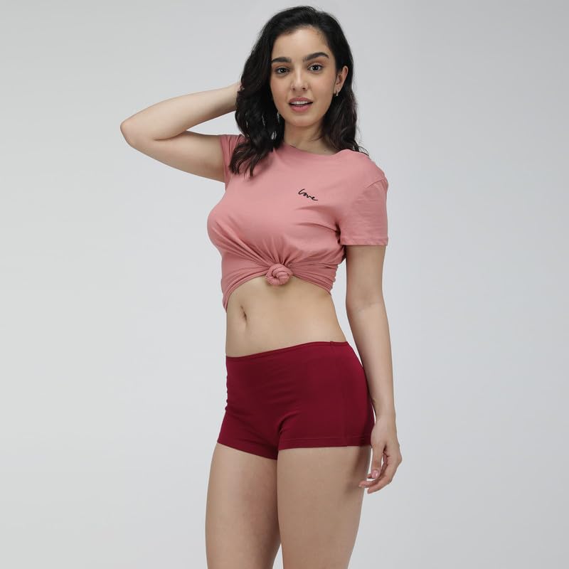 Image of Amul Comfy Women Boy Shorts Innerwear Combo Pack(Assorted Colours May Vary)