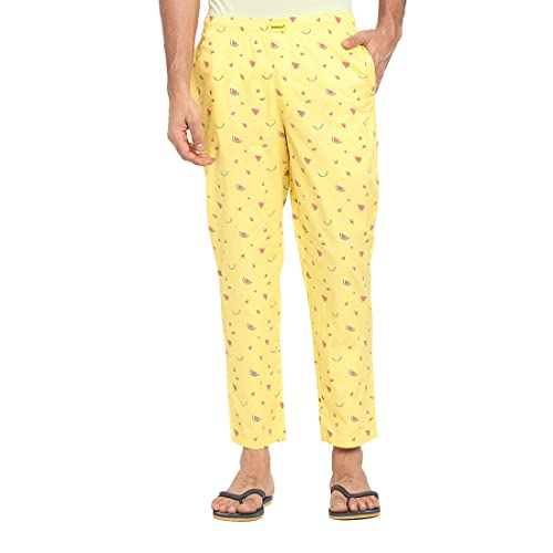 Image of Bewakoof Men's Printed Regular Fit Cotton Pyjama