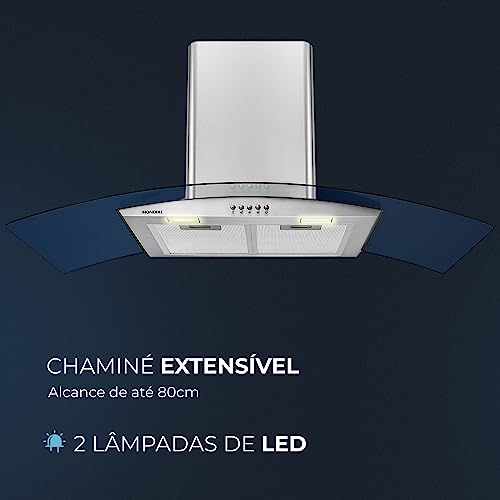 Coifa de Parede, Mondial, Inox, 250W, 110V - CF90-01