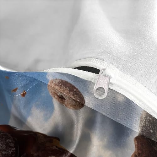 I Love Doughnuts. Conjunto de cama capa de edredom 3D impressa em 3D saborosa capa de edredom para c