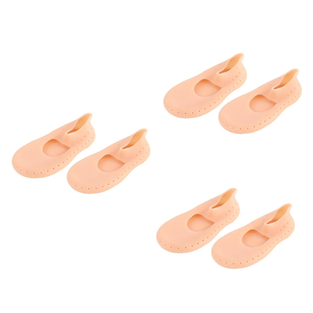 GALPADA 3 Pairs Invisible Short Socks for Women Boat Socks Forefoot Pad Prevent Washable Size s