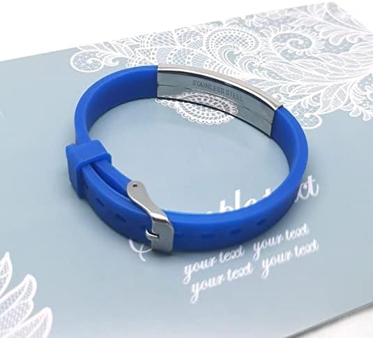 Miniatura 2 de Pulsera deportiva de silicona de alerta médica para hombres y mujeres, de acero inoxidable, primeros auxilios, monitoreo de la salud, ajustable, de