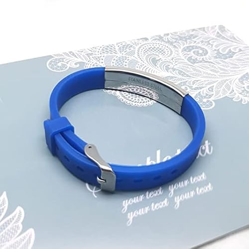 Gmxlin Autism Engraved Medical Alert Silicone Sport Bracelet For Men Women Stainless Steel First Aid Health Monitoring Adjustable Emergency Id Wristband Identification Bracelets #TOP1