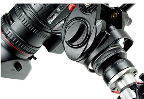 Image of E-image EI-A29 Leveling Base Ball Head | for Tripod /Monopod /Slider | Ball Leveling Base with Offset Bubble Level for DSLR Camera, Black