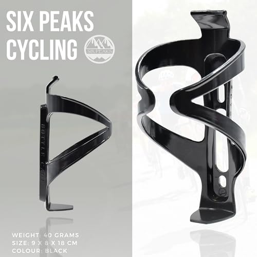 Six Peaks Universal Cycling Bottle Cage Holder, Lightweight, Durable, Easy-Fit with Secure Grip for Road & Mountain Bikes, Black, 18cm - Image 4