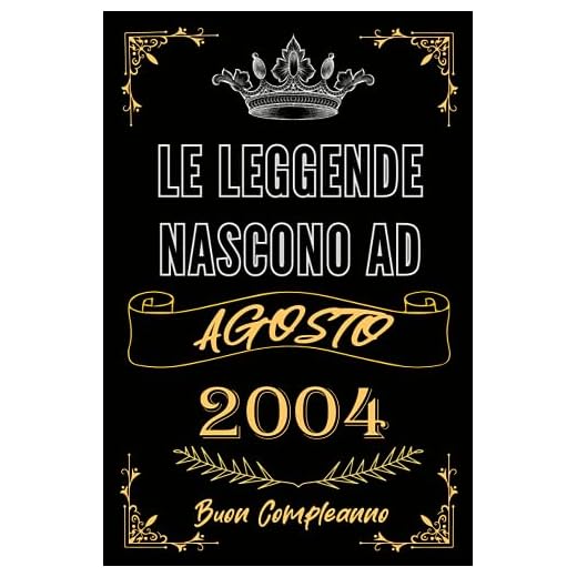 Le leggende Nascono Ad Agosto 2004: Idea Regalo di compleanno 19 anni originale per ragazze e ragazzi / Quaderno a righe"