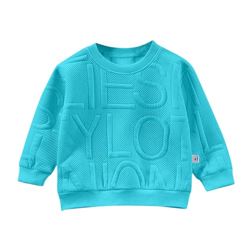 2024 Youth Solid Classic Hoodies Little Boys Girls Crewneck Sweatshirt Long Sleeve Letter for Children (3-14