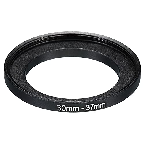 PATIKIL 30mm-37mm Metal Step Up Ring, Camera Lens Filter Adapter Ring Aluminum Filter Adapter Ring for Camera Lenses Hood Black