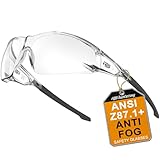 HTS HUNTERSKY S239 Lunettes de sécurité transparentes, petites, pour femmes et jeunes, protégeant les yeux du vent et de la poussière. Idéales pour le vélo, le cyclisme et la course.