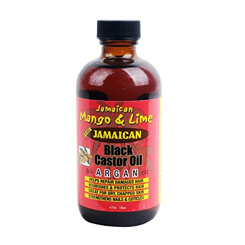 Jamaican Mango & Lime Black Castor Oil - Argan, Organic, 118 ml (Pack of 1)