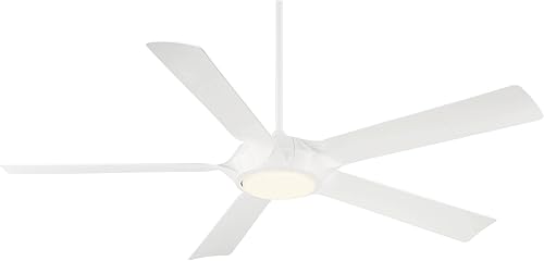 Miniatura 6 de Casa Vieja Grand Regal - Ventilador de techo moderno para interiores de 60 pulgadas con control remoto de luz LED, blanco mate para sala de estar,