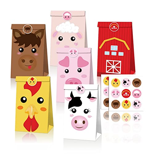 Sacs de fête d'animaux pour enfants, sacs de bonbons pour animaux de ferme, Sacs-cadeaux de fête sur le thème de la ferme, sacs-cadeaux de fête d'anniversaire, sacs-cadeaux de mariage Cover