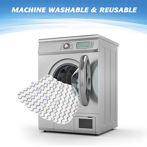 Steam Mop Replacement Pads Compatible With Bissell Powerfresh Steam Mop 1940 1806 1544 1440 2075A 2685A Series, Part # 5938 & 203-2633, 1606668 & 1606669 (4-White) #TOP4