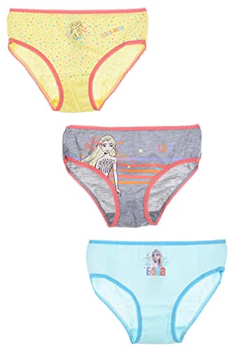 Disney Collection Frozen Culotte Courte pour Fille, Jaune, Bleu Ciel, Gris, Taille 6/8 Ans