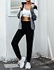 Conjunto deportivo de 2 piezas para mujer Marvmys, sudadera con cierre y jogger con bolsillo 6