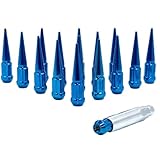 Wheel Accessories Parts 20 Pcs M12 x 1.5 12 x 1.5 Thread Spike Spline 3.35' Long Lug Nuts Blue Car Spline Hex Fits Chevrolet Camaro Corvette ｜ Ford Fusion ｜ Hundai Elantra Sonata ｜ Mazda 3