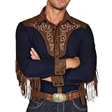 Anlass Diese Cowboy-Fransenhemden sind perfekt für Freizeit, formelle Arbeit, Hochzeit, Dating, Cowboy-Festivals, Cosplay, Halloween, Hip-Hop, Performance und tägliches Tragen. Das perfekte Geschenk für Vater, Ehemann, Sohn oder Freunde.