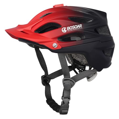 Bosoar Mountain Bike Helmet,Adult Cycling Helmet with Camera Mount and Detachable Visor for Men...