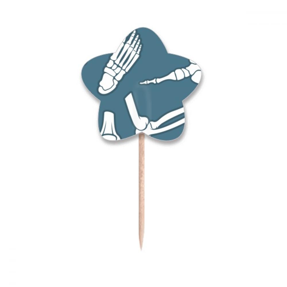 Pics cupcake squelette bleu pour décorer facilement les muffins de fête