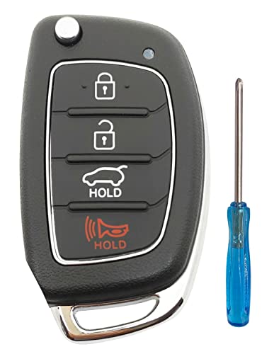 Horande 4 Buttons Replacement Key Fob Cover Case fit for Hyundai Sonata Santa fe Sport Tucson Keyless Entry Key Fob Shell