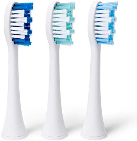 Dazzlepro Elements Toothbrush Heads - Compatible With Elements Sonic Toothbrush, Large, Soft Bristles, Large- Replacement Brush Heads, Large (Pack of 3)
