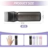 4PCS Root Comb Applicator Bottle 6oz,Hair Oil Applicator with Graduated Scale, Hair Oiling Bottle Brush for Home or Salon Use(4 Colors