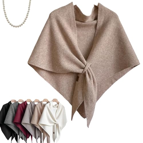 Pashmina Wraps for Women 2025 Solid Color Shawl Cardigan Cape Wool Cashmere Shoulder Top Sweater Shawl Scarf for Fall Winter