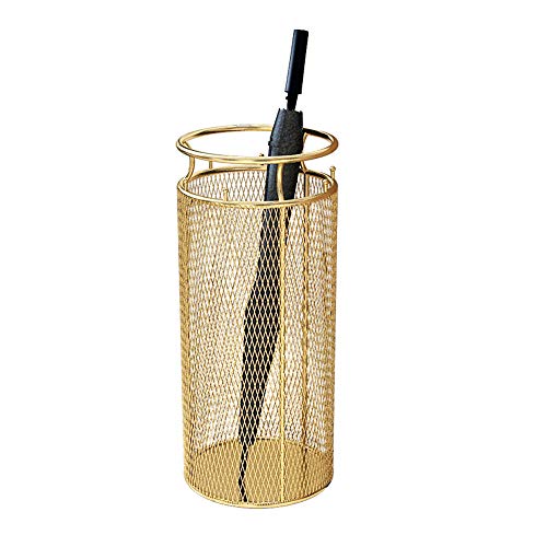 Support de rangement pour parapluie doré grand format
