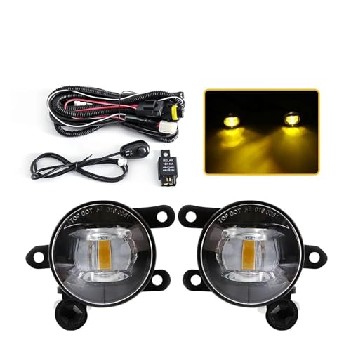 Feu antibrouillard LED blanc jaune 12V pour pare-chocs avant voiture Ranger 2022