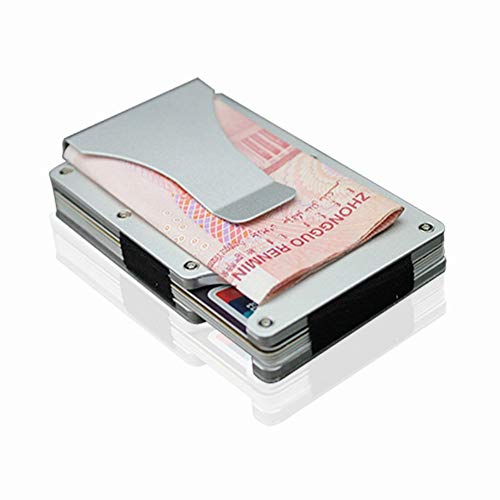 Stainless Steel+Aluminium Alloy Money Clip Card Holder Mini Purse Men Mini Wallet - Main Image