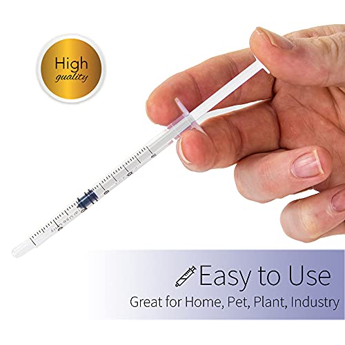 10 Pack 1Ml/Cc Plastic Syringe Liquid Measuring Syringe Tools Individually Sealed With Measurement For Scientific Labs, Measuring Liquids, Feeding Pets, Medical Student, Oil Or Glue Applicator (1Ml) #TOP3