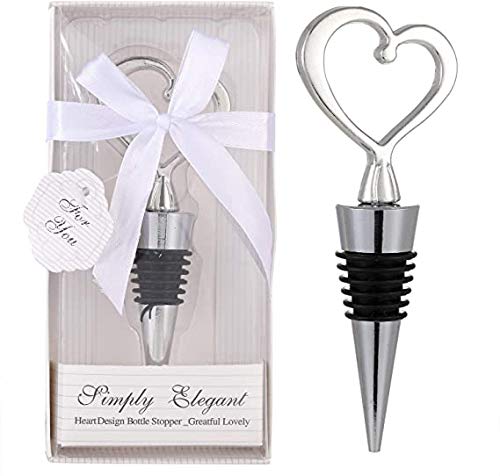 12Pcs Wedding Favor For Guests,Silver Metal Alloy Heart Wine Bottle Stopper Beer Wine Cork Plug Champagne Saver With Gift Box For Wedding Favor Party Gift Decoration Barware Bar Tool By Weddparty #TOP10